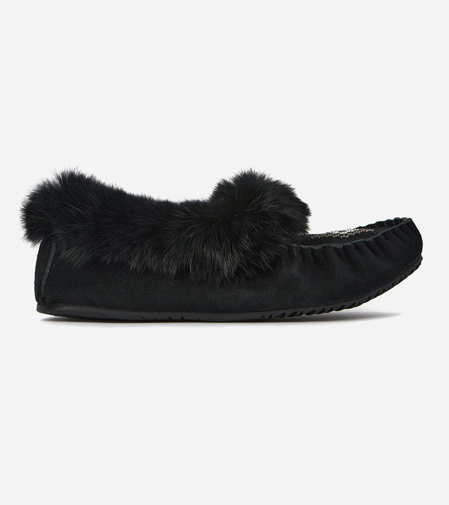 Manitobah Street Suede Moccasin Black / Noir (L)