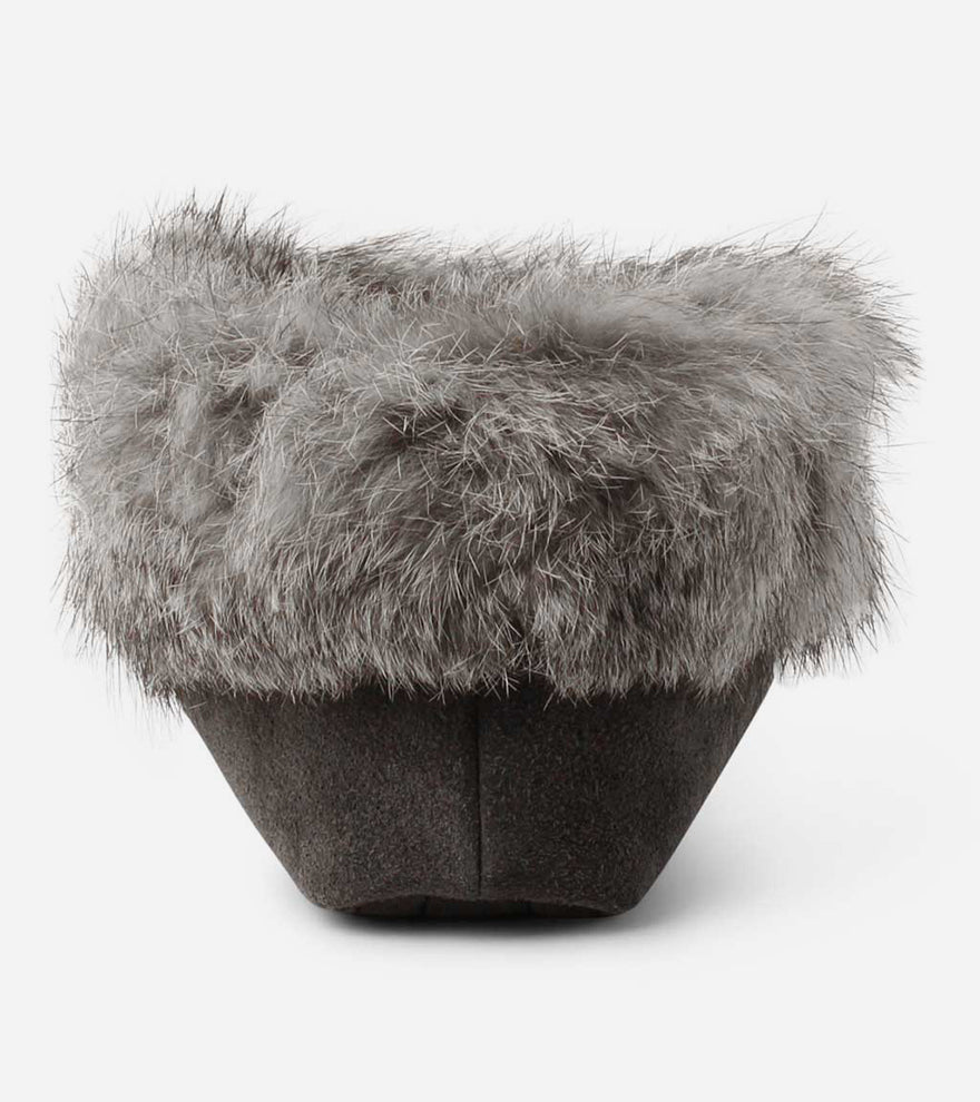 Manitobah Tipi Suede Moccasin Charcoal / Charbon (L)