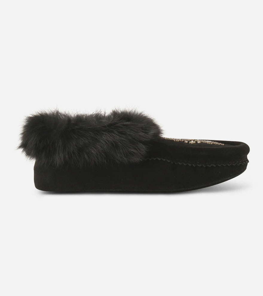 Manitobah Tipi Suede Moccasin Black / Noir (L)