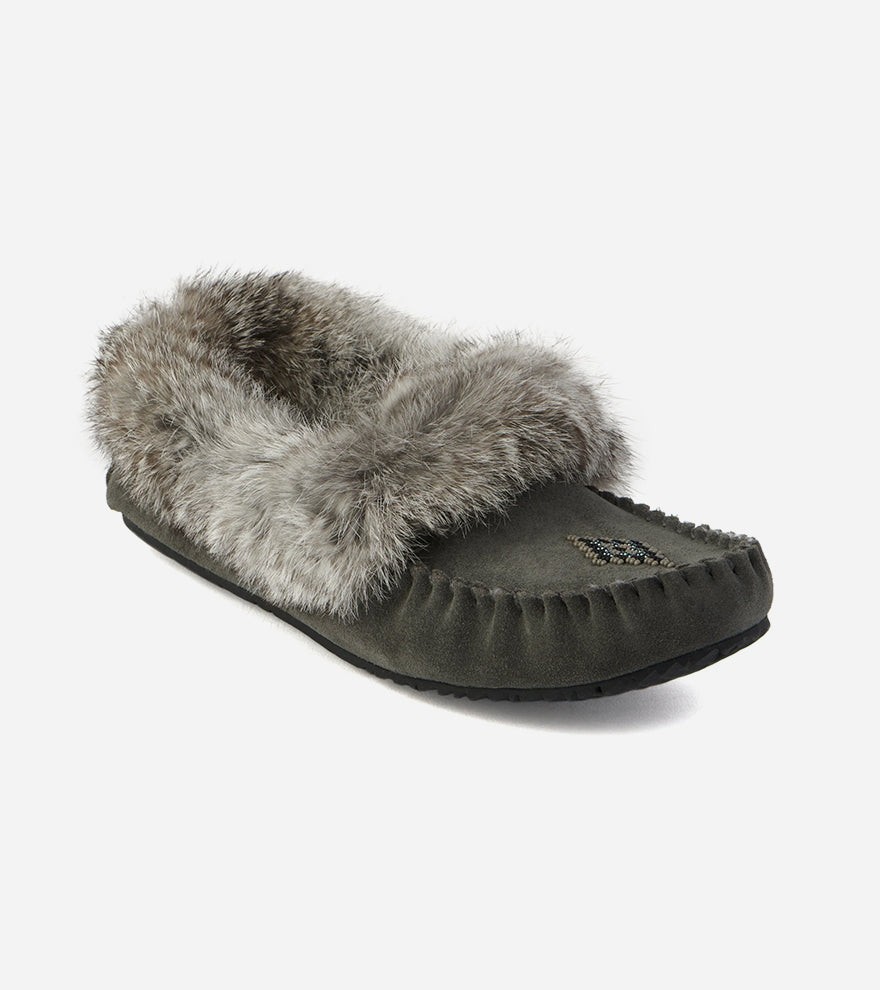 Manitobah Street Suede Moccasin Charcoal / Charbon (L)