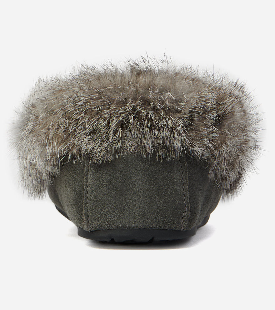 Manitobah Street Suede Moccasin Charcoal / Charbon (L)