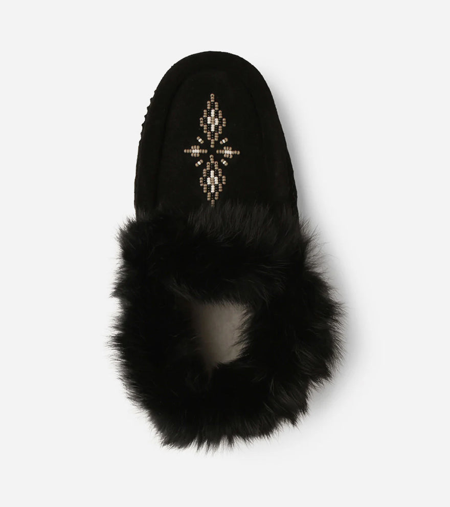 Manitobah Tipi Suede Moccasin Black / Noir (L)