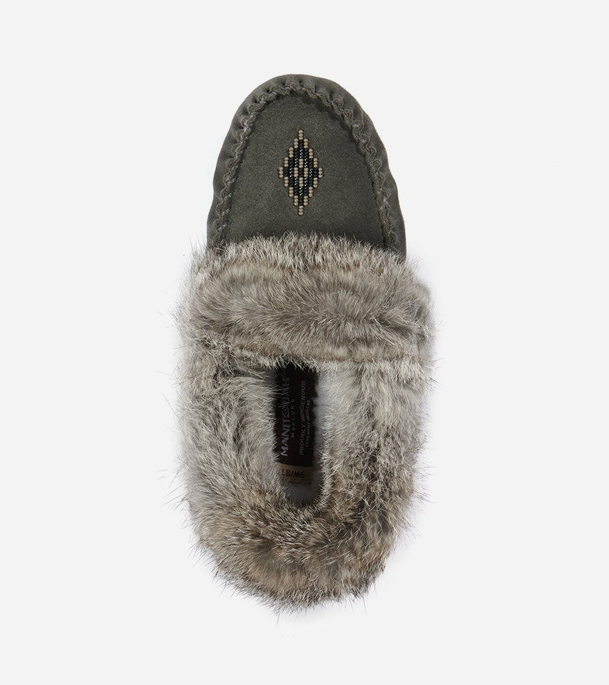 Manitobah Street Suede Moccasin Charcoal / Charbon (L)