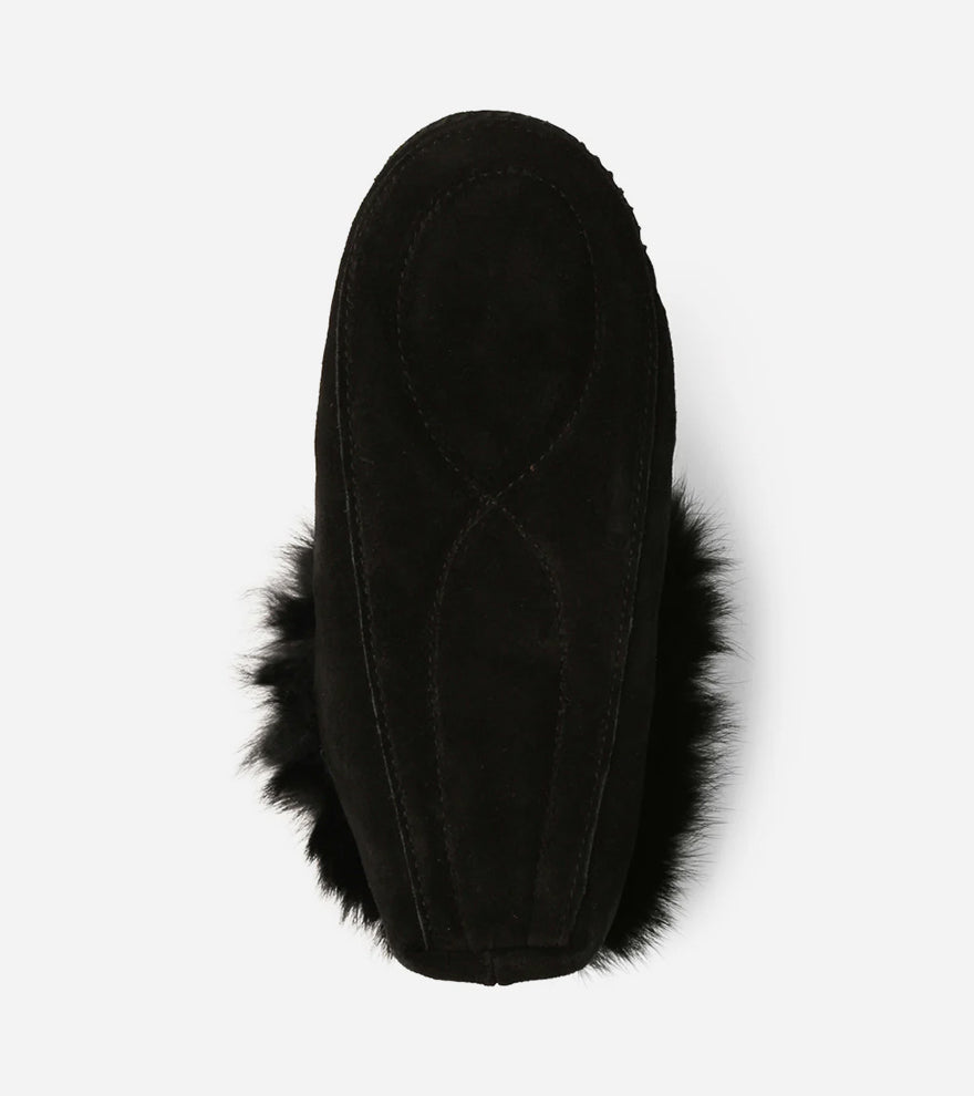 Manitobah Tipi Suede Moccasin Black / Noir (L)