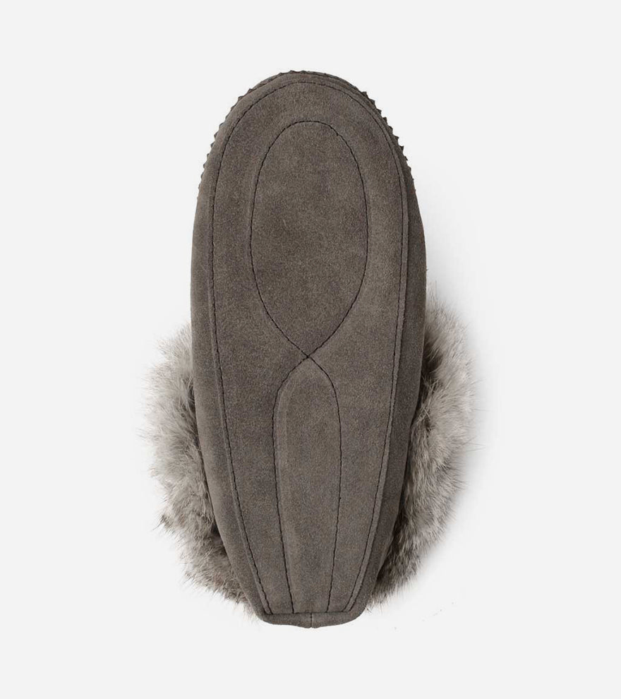 Manitobah Tipi Suede Moccasin Charcoal / Charbon (L)