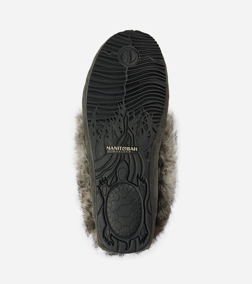 Manitobah Street Suede Moccasin Charcoal / Charbon (L)